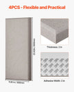 VEVOR 4 PCS Acoustic Wall Panels 2 in Thick 23.6 x 11.8 in Self-adhesive Camel