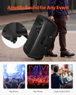VEVOR 2 X 15 in Speakers Portable PA System 2000W Mixer Bluetooth Mic for DJ