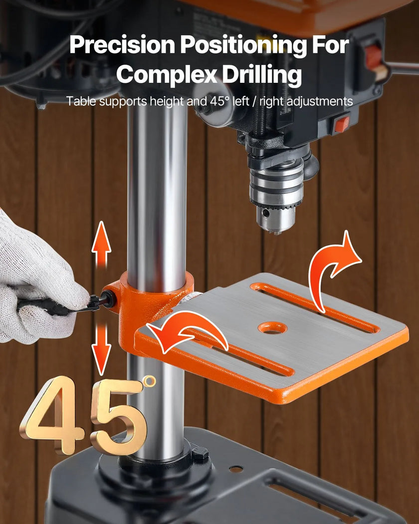 VEVOR 8 in Benchtop Drill Press Tabletop Drilling Machine 750-3200RPM Adjustable