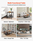 VEVOR 3 Pieces Living Room Table Sets 41.3 in Coffee Table with 2 End Tables