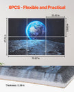 VEVOR 6 Pack Art Acoustic Panels 23.6 x 23.6 inch Self Adhesive for Home Earth