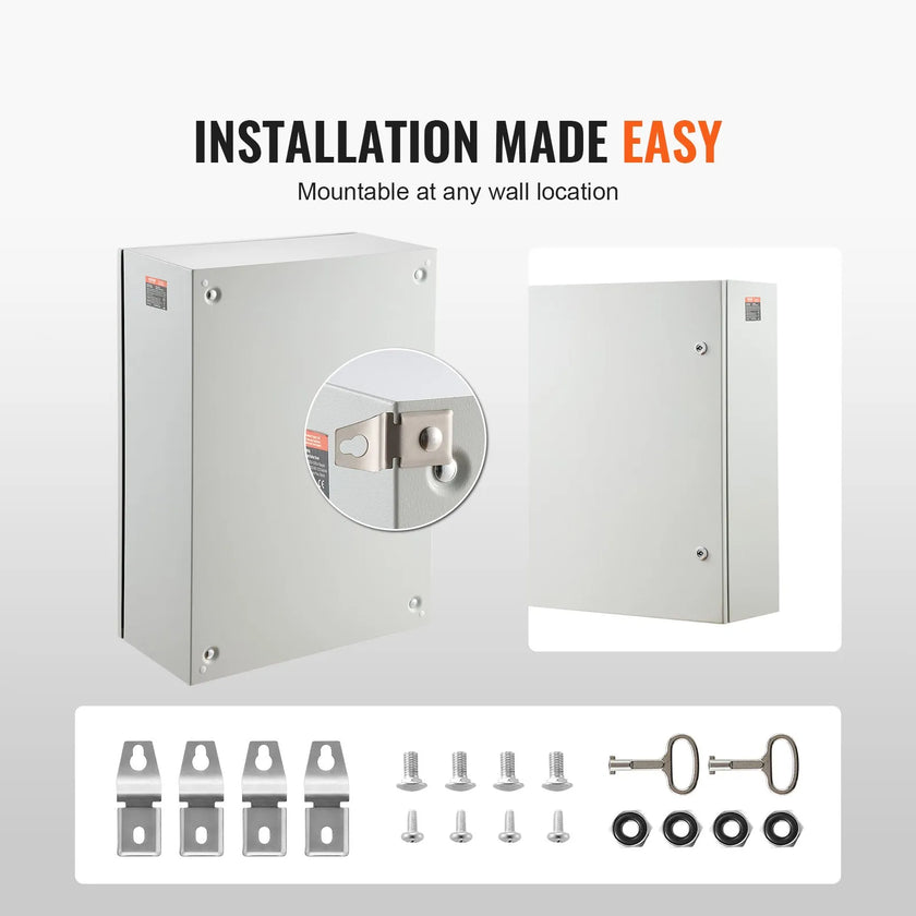 VEVOR 28x20x10 in Cold Rolled Steel Electrical Enclosure Wall Mount Junction Box