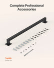 VEVOR 4ft Wall Mounted Stair Handrail Black Iron 250lbs Load Square Tube