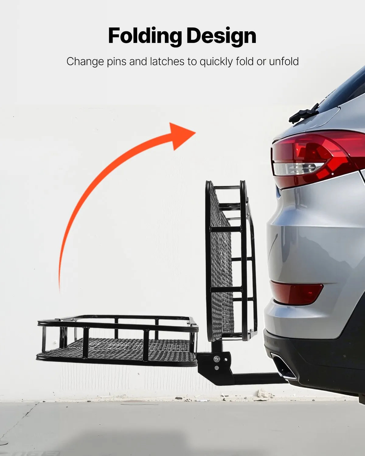 VEVOR 500 lbs Hitch Cargo Carrier Folding Hitch Cargo Carrier with Cargo Net