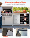 VEVOR Outdoor Kitchen Drawers Triple BBQ Access Drawers Island 18.5x22.5x22.5 in