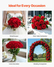 VEVOR 60 Pcs Red Roses Artificial Flowers Realistic Bouquet for Xmas Home Decor