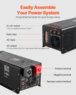 VEVOR 3000W Pure Sine Wave Inverter Charger DC 24V to AC 120V Power Inverter