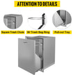 VEVOR Outdoor Kitchen Trash Drawer 19.7W x 26.5H Inch with Trash Bag Ring 11.8 Inch Diameter Ring Stainless Steel Outdoor Kitchen Drawers