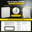 VEVOR NEMA Steel Enclosure, 20 x 16 x 6'' NEMA 4X Steel Electrical Box, IP66 Waterproof & Dustproof, Outdoor/Indoor Electrical Junction Box, with Mounting Plate