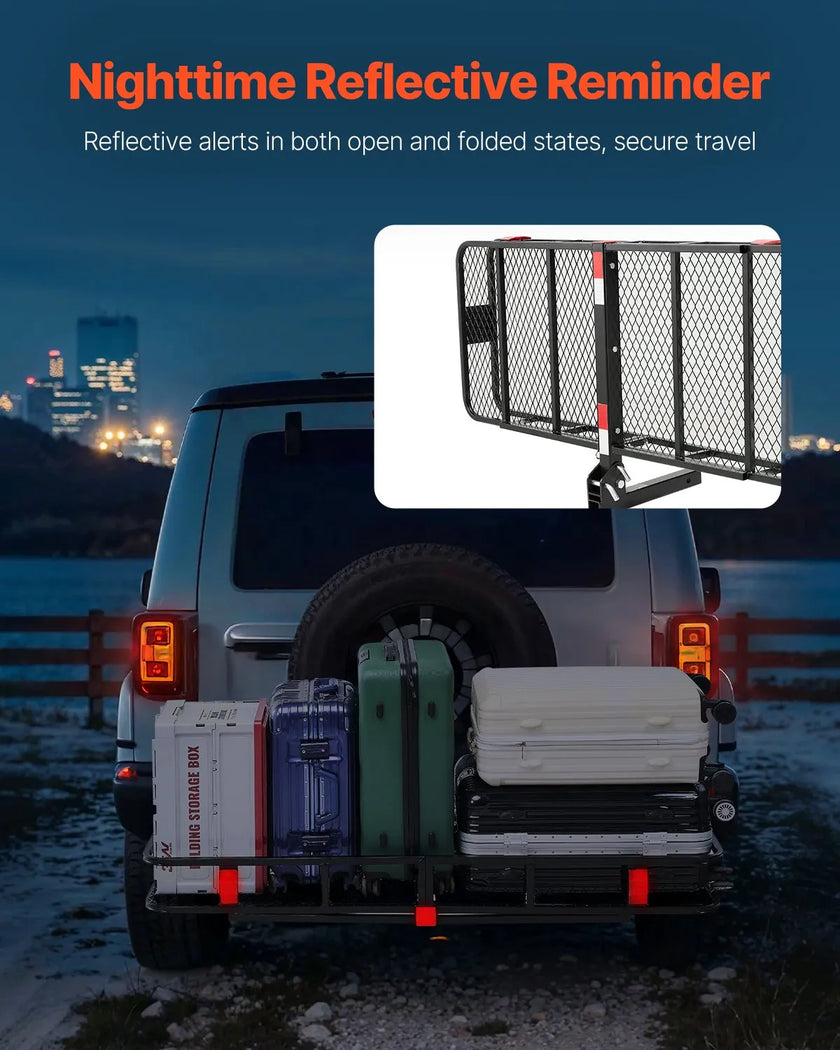 VEVOR 500 lbs Hitch Cargo Carrier Folding Hitch Cargo Carrier with Stabilizer