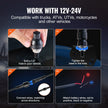 VEVOR 2 PCS 4 FT Whip Light, APP & RF Remote Control Led Whip Light, Waterproof 360° Spiral RGB Chasing Lighted Whips with 4 Flags, for UTVs, ATVs, Motorcycles, RZR, Can-am, Trucks, Off-road, Go-karts