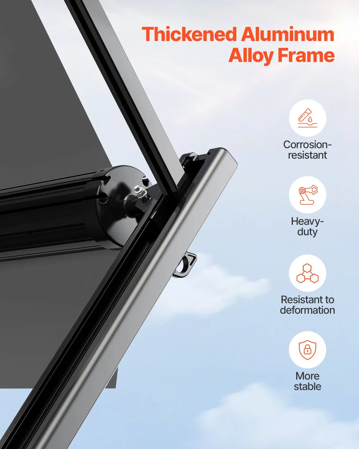 VEVOR 18' RV Replacement Awning Manual Trailer Awning for Most DC12V RVs