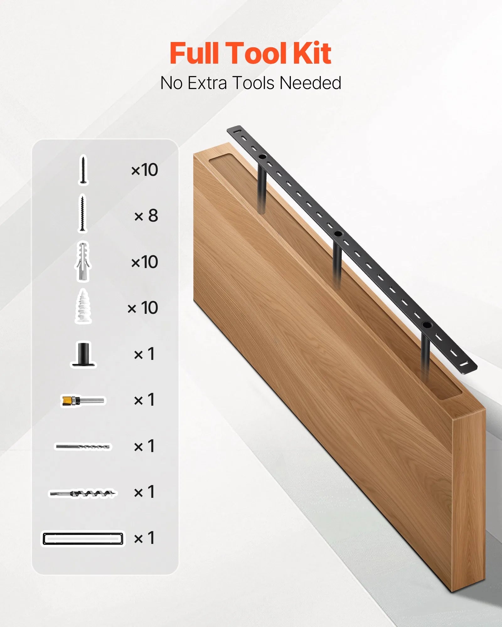 VEVOR 1 Pack Shelf Bracket 34 inch / 863.6 mm Heavy Duty Floating Shelf Bracket