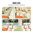 VEVOR 30PCS White Stretch Spandex Folding Chair Covers for Wedding Party Dining