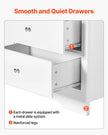 VEVOR 7 Drawer Dresser Wooden Chest of Drawers with Sliding with Anti-tip Device