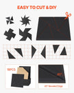 VEVOR 18 Pack Acoustic Wall Panels 11.8 x 11.8 x 0.4 inch Self-Adhesive Black
