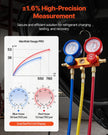 VEVOR 4 CFM HVAC Single Stage Rotary Vane Vacuum Pump and Manifold Gauge Kit