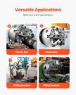 VEVOR 6 in 6-Jaw Self-Centering Lathe Chuck with D1-4 Cam Lock Backing Plate