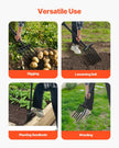 VEVOR 5 Tines Garden Fork Metal Handle 41 in Spading Pitchfork Y Grip Heavy Duty