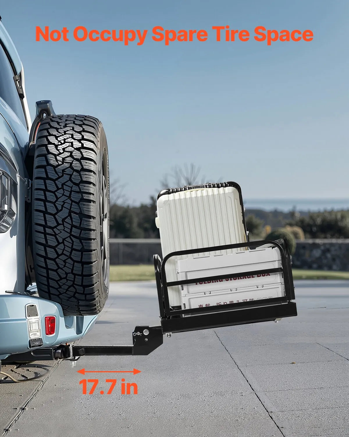 VEVOR 500 lbs Hitch Cargo Carrier Folding Hitch Cargo Carrier for 2