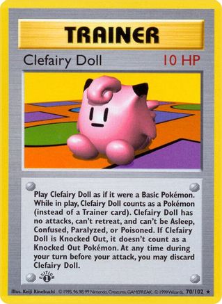 Clefairy Doll 70 - Base Set Shadowless