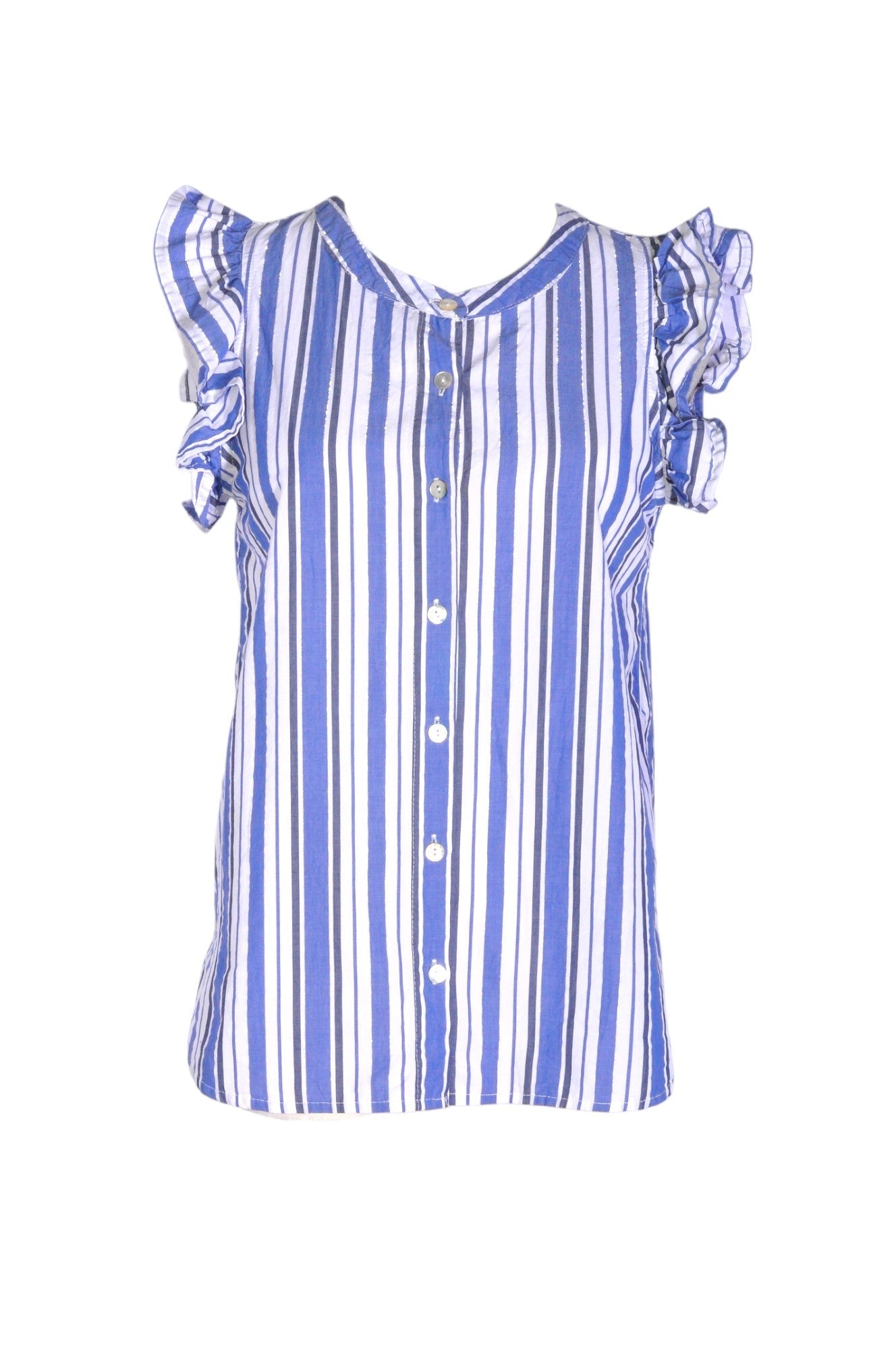 JUST LIVING Women Button Down Tops Regular fit in Blue - XS