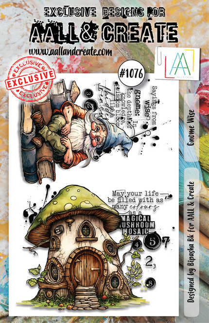 AALL and Create #1076 - A6 Stamp Set - Gnome Wise
