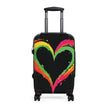 Colorful Heart Suitcase – Neon Paint Heart Carry-On Travel Luggage