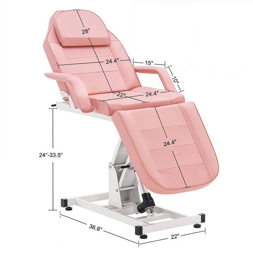 Fauteuil de tatouage électrique Greenlife Basic One Motor, blanc/noir (CH-246) 