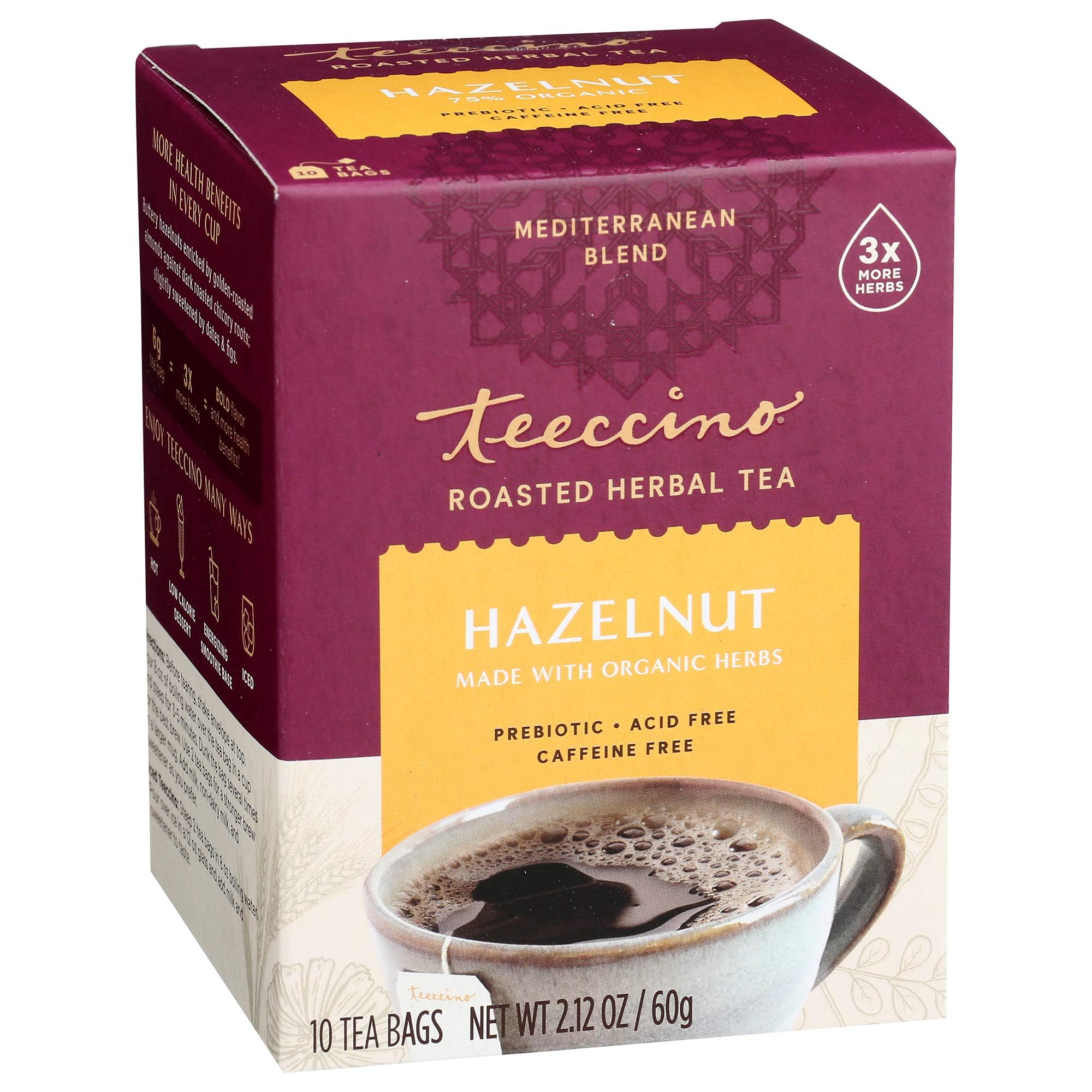 Teeccino - Hazelnut Roasted Herbal Tea (10bg)