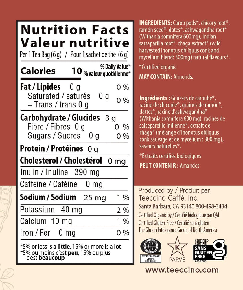 Teeccino - French Roast Herbal Tea (10bg)