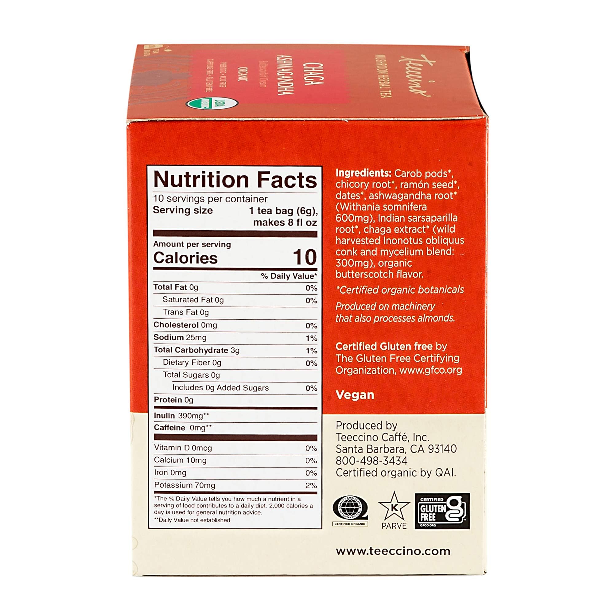 Teeccino - French Roast Herbal Tea (10bg)