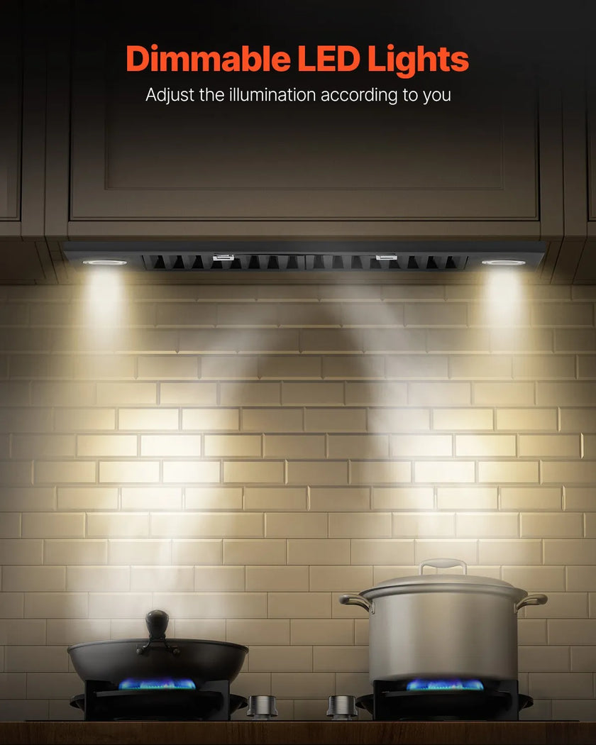 30in Built-in Range Hood Insert Vent Hood 800CFM Gesture & Touch Control