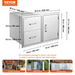 VEVOR Outdoor Kitchen Door Drawer Combo 32.5\