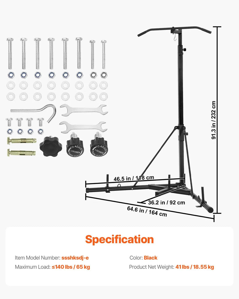 VEVOR 2 in 1 Heavy Duty Punching Bag Frame Boxing Punching Fitness Stand Steel