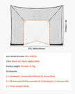 VEVOR 12x9 ft Hockey Lacrosse Goal Backstop with Extended Coverage Training Net
