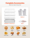 VEVOR 66L Commercial Countertop Oven 2800W Electric Toaster Oven Stainless Steel