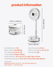 VEVOR 10 inch Foldable Rechargeable Oscillating Fan 3 in 1 Remote 9 Speeds
