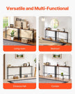 VEVOR Narrow Console Sofa Table Couch Table 2 Pieces for Entryway & Living Room
