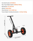 1200lbs Trailer Dolly 18 and 22 in Adjustable Height 2 in Ball 15.2 in Tires