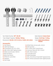 VEVOR 8FT Sliding Barn Door Hardware Kit for Single Sliding Barn Door Silver