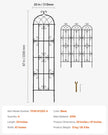 VEVOR 4 Packs Metal Garden Trellis for Climbing Plant Support 87x20 in Rustproof