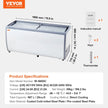 VEVOR 20 Cu.ft Commercial Ice Cream Display Case Gelato Dipping Freezer Cabinet