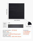 VEVOR 4 x 4 ft Slat Wall Paneling PVC Black Garage Slatwall with Modular Design