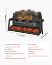 VEVOR 23 Inch Electric Fireplace Log Heater with Crackling Sound Timer Remote