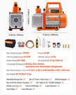 VEVOR 4 CFM HVAC Single Stage Rotary Vane Vacuum Pump and Manifold Gauge Kit