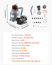 VEVOR 12 in Sand Filter Pump for Above Ground Swimming Pools 1/3 HP 2650 GPH