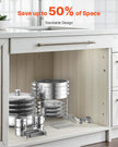 VEVOR 5 Qt 2 Pack Round Chafing Dish Buffet Set Full-Size Pan Stainless Steel