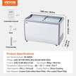 VEVOR 13.1Cu.ft Commercial Ice Cream Display Case Gelato Dipping Freezer Cabinet