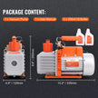 VEVOR 1/2 HP 2 Stage Rotary Vane Vacuum Pump, 7 CFM, 120V Air Conditioning Vacuum Pump, 1/4